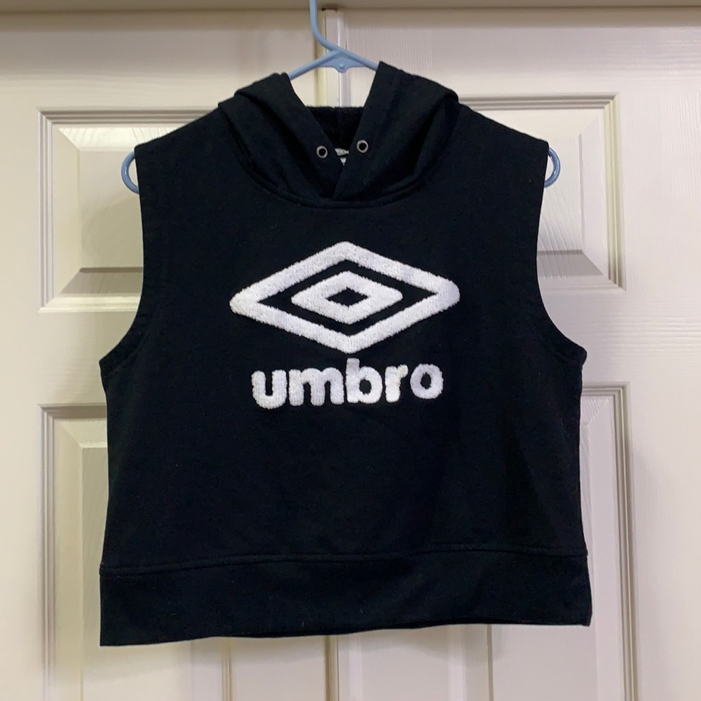 Women's Umbro Cropped Sleeveless Hooded Sweatshirt